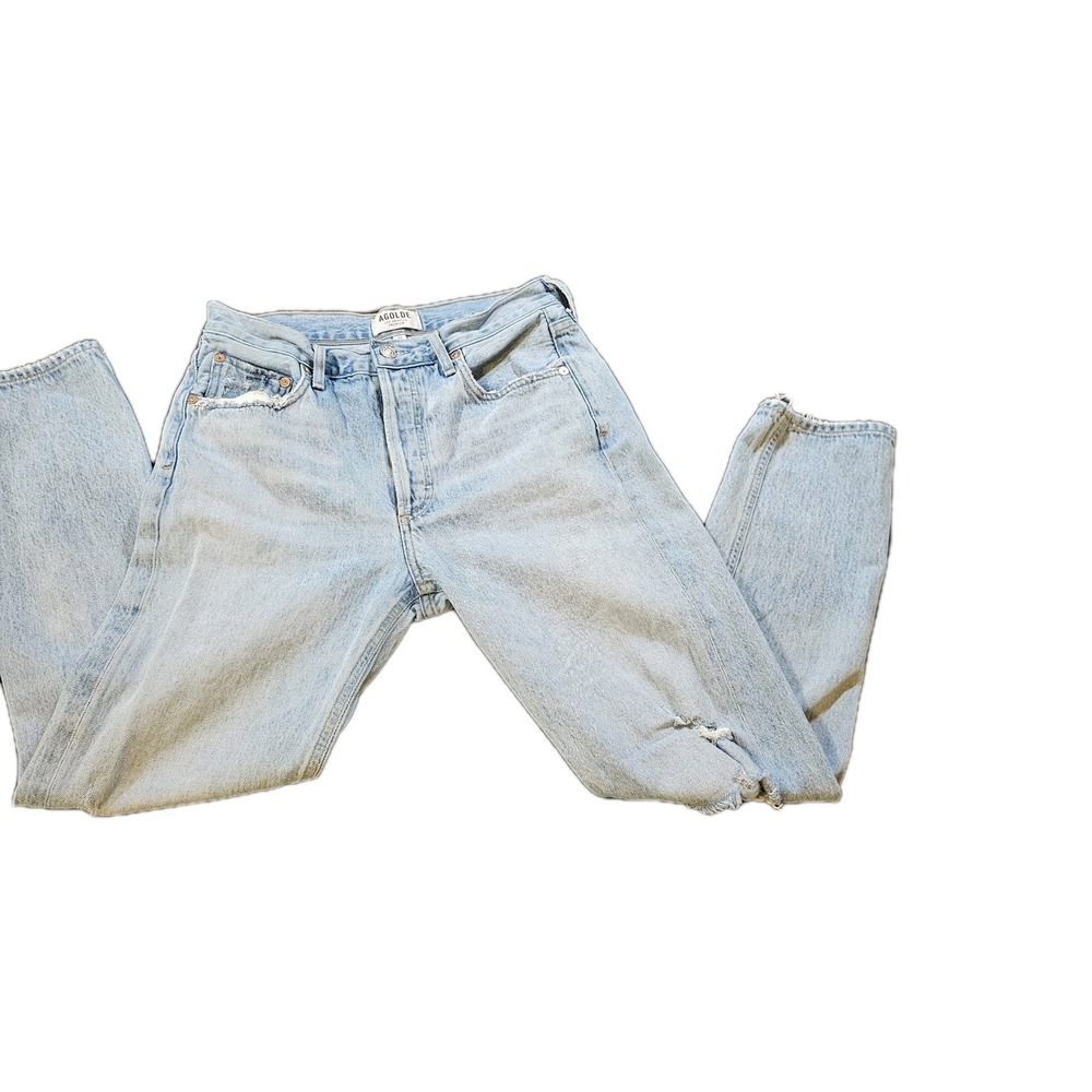AGODE Los Angeles Premium Jamie High Rise ButtonFly Distressed Women Jean SZ 27